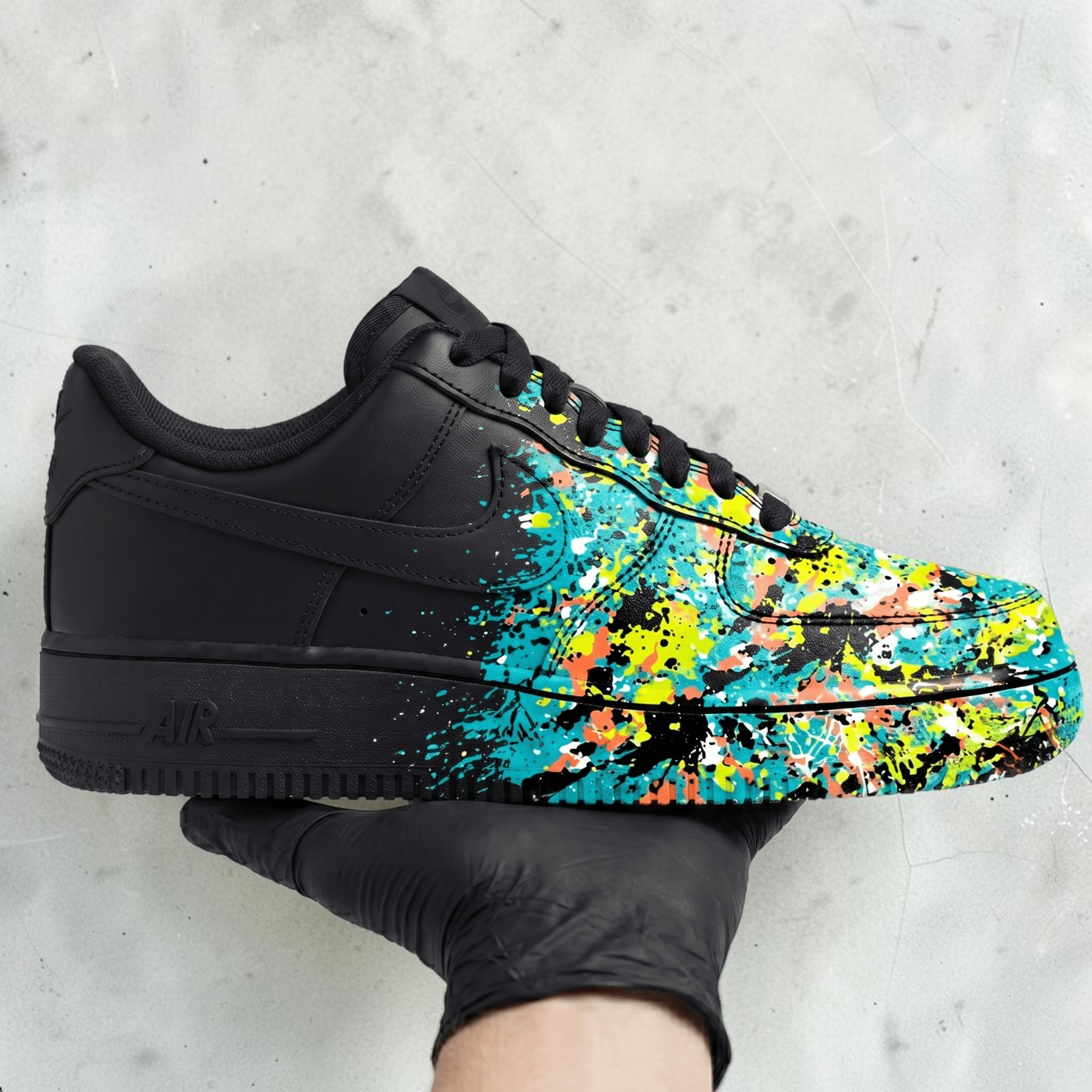 Custom Splatter Paint Sneakers, Hand-Painted Colorful Art Shoes, Personalized Sneakers for Art Lovers, Vibrant Paint Drip Design - gallery image 4