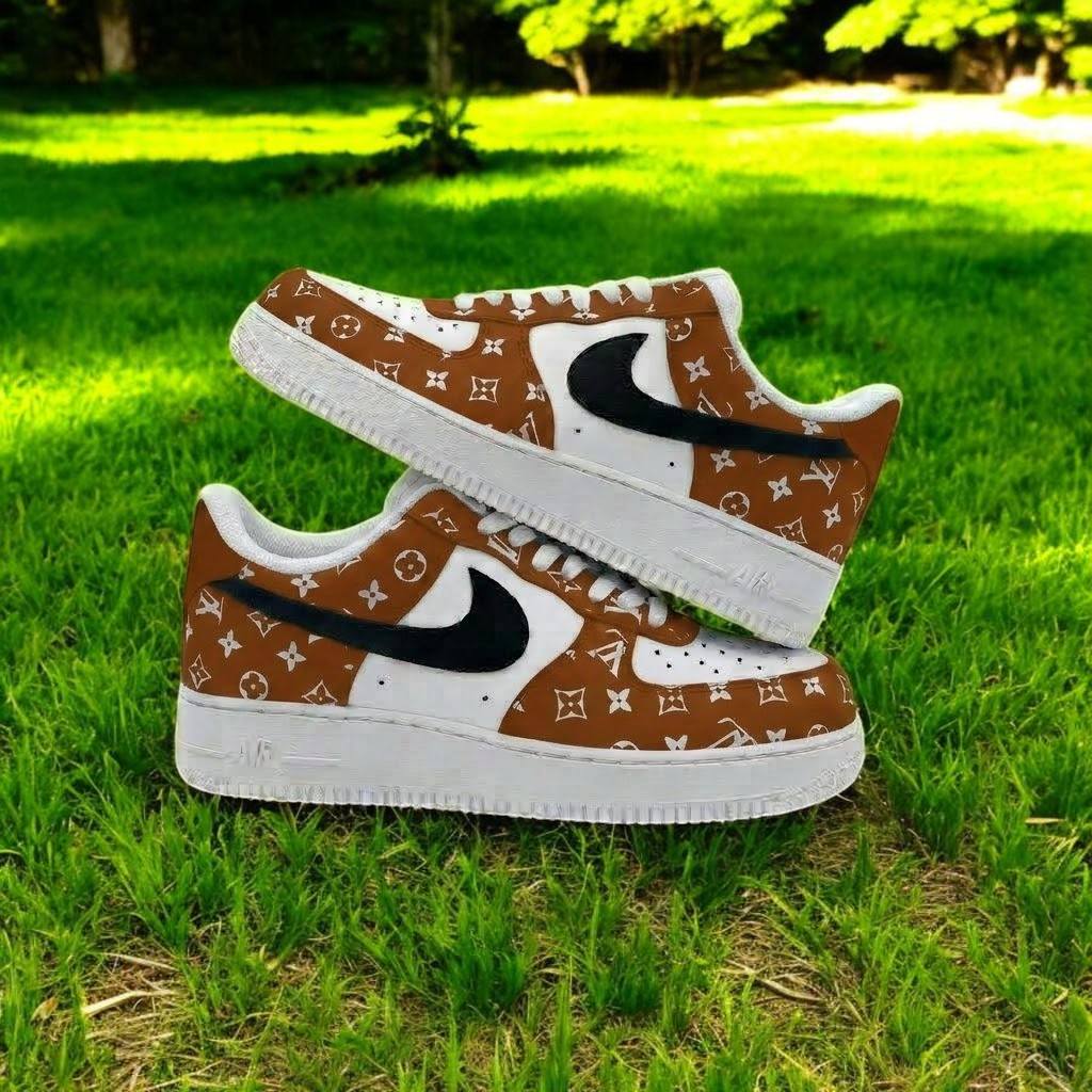 Custom Luxury AF1 Sneakers, Hand Painted Fashion AF1 Shoes, Personalized AF1 Shoes, Unique Gift - thumbnail