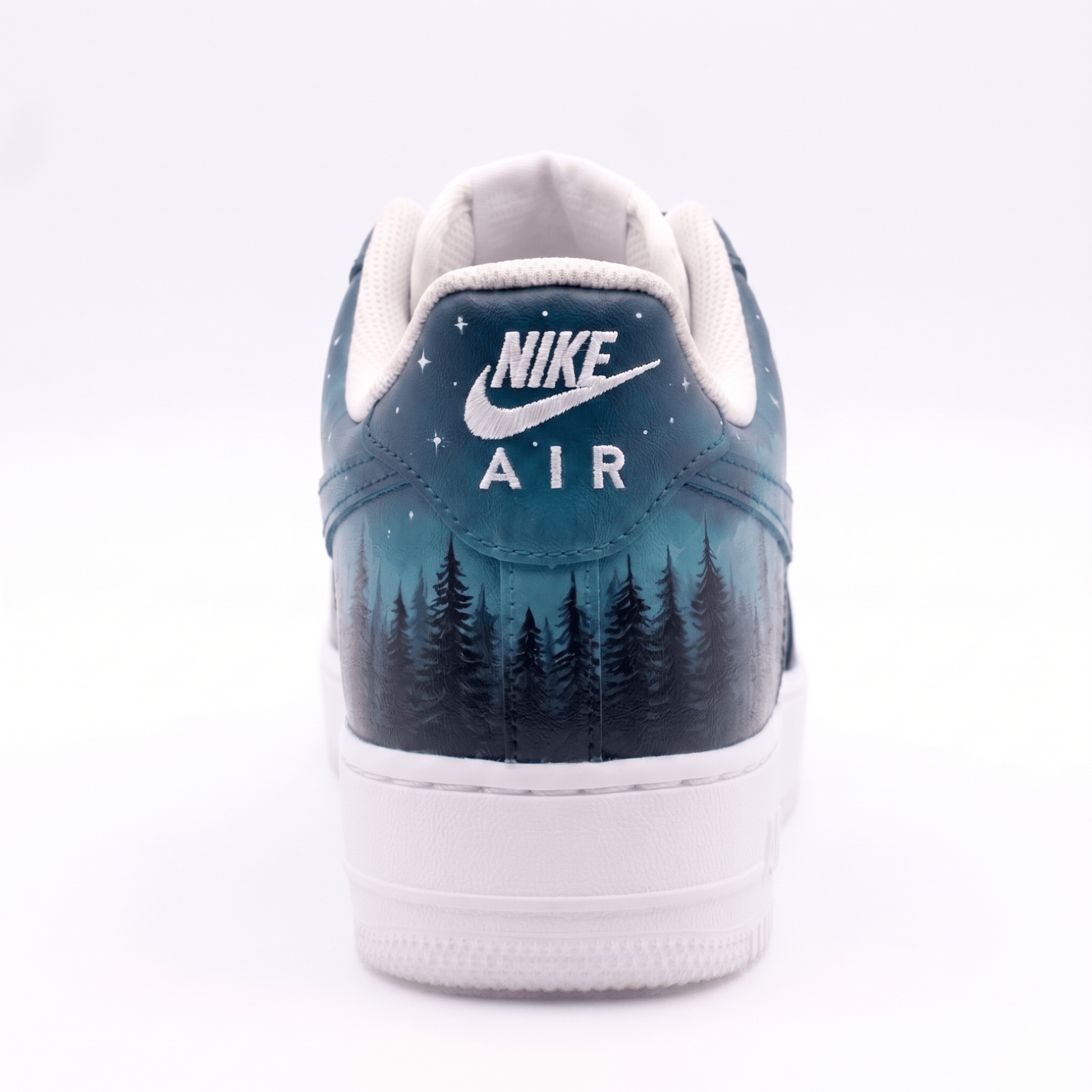 Custom Night Sky Sneakers, Hand-Painted Forest Design Shoes, Personalized Sneakers for Nature Lovers, Starry Moon Art - gallery image 5