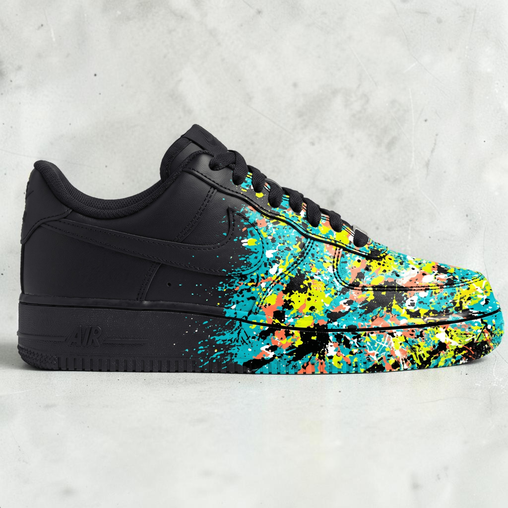 Custom Splatter Paint Sneakers, Hand-Painted Colorful Art Shoes, Personalized Sneakers for Art Lovers, Vibrant Paint Drip Design - gallery image 2