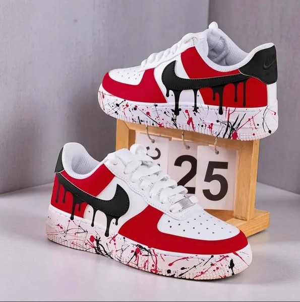 RED SPLASH SHOES - Custom Hand-Painted Shoes | ZivoSell