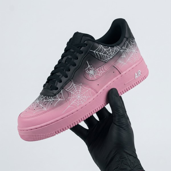 Pink Spider Web Sneaker - Custom Hand-Painted Shoes | ZivoSell