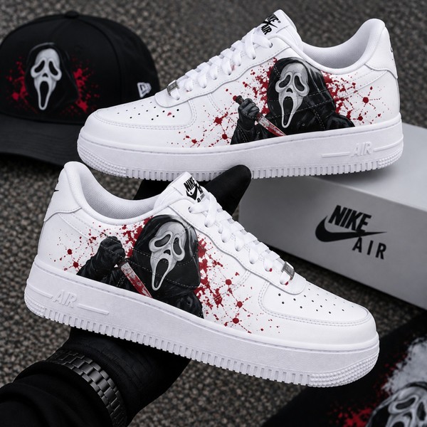 Custom Horror Mask Sneakers - Custom Hand-Painted Shoes | ZivoSell