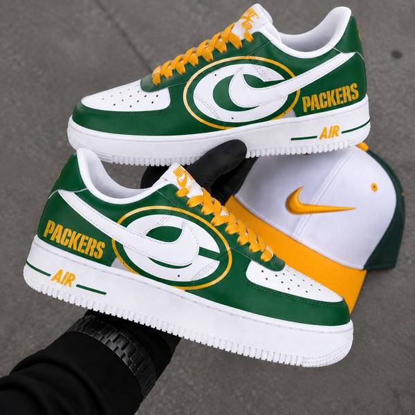 Green Custom Packer Sneakers - Custom Hand-Painted Shoes | ZivoSell