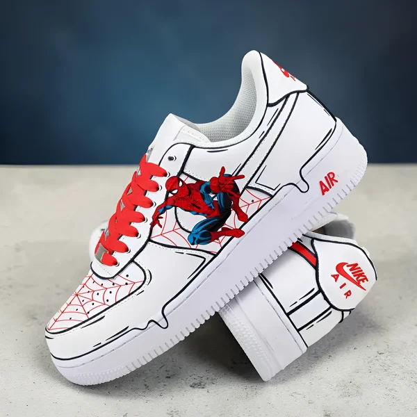 Spider Character and Web Sneaker - Custom Hand-Painted Shoes | ZivoSell