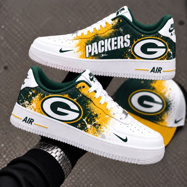 Green Bay Packers Custom Shoes, Green & Gold Football Sneakers