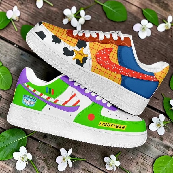 Custom Cartoon Character Sneakers, Hand Painted Toy and Friends Shoes, Colorful Custom Sneakers, Cute Cartoon Movie Gift. - Custom Hand-Painted Shoes | ZivoSell
