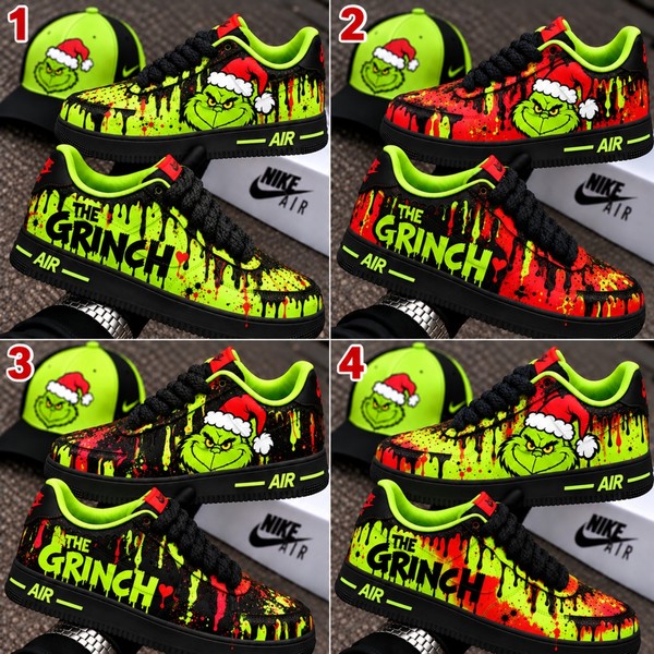 Grinch Drip Custom Sneakers- Choose your favorite design (1–4) and enter the number in the Order Note at checkout.