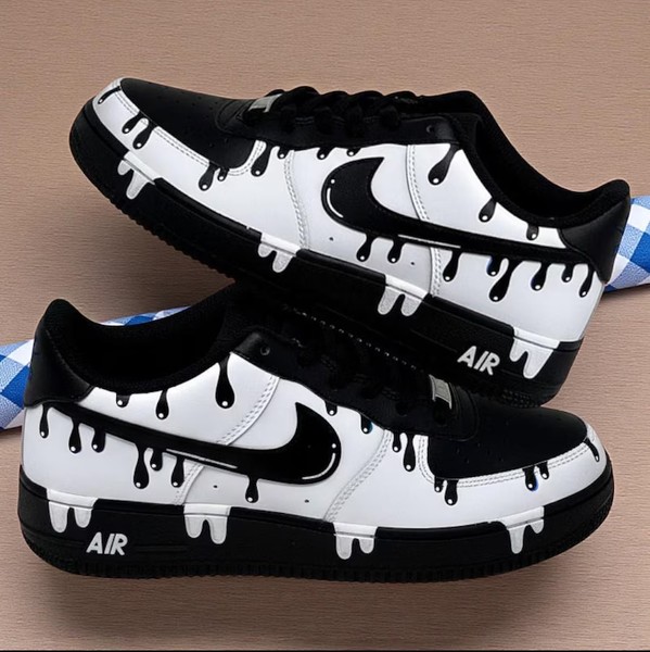 White Drip Shoes - Custom Hand-Painted Shoes | ZivoSell