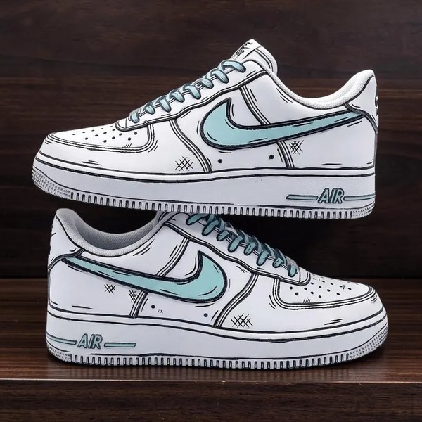 Custom Cartoon Style Sneakers, Hand Painted Comic White Sneakers, Unique Anime Shoes, Gift for Him Her. - Custom Hand-Painted Shoes | ZivoSell