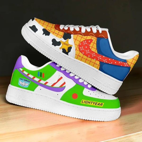 Custom Cartoon AF1 Sneakers, Hand Painted Toy Cartoon Character Design Shoes, Unique Custom Sneakers. - Custom Hand-Painted Shoes | ZivoSell